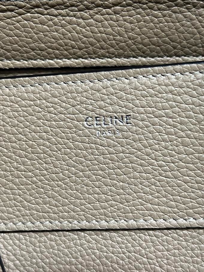 CELINE LUGGAGE PHANTOM LEATHER HANDBAG DOUBLE HANDLE TOTE TAUPE — view 13
