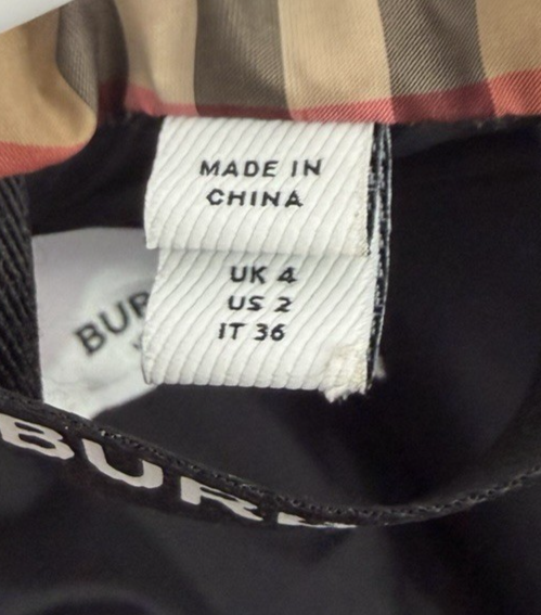 Burberry Check Hooded Jacket Drawstring Long Sleeve US Size 2 (view 5)