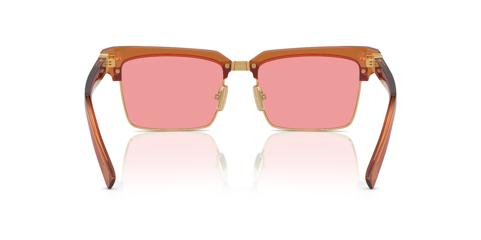 miu miu sunglasses MU 10ZS 15T1D0 54-17 Caramel Transparent Pink — view 4