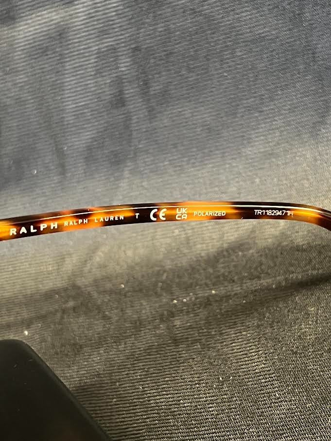 RALPH LAUREN SUNGLASSES VVCV RA5293 SHINY BLACK POLARIZED GRADIENT BROWN 145mm — view 9