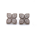 1.00TCW Roberto Coin Clover Petal Diamond Stud Earrings 18K White Gold (view 1)