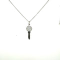 Tiffany & Co. 18k White Gold and Pave Diamond Modern Round Key (view 1)