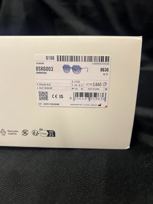 Swarovski Sunglasses SK6003 10354L Opaline Blue Frame Blue Gradient Lens 140mm (view 8)