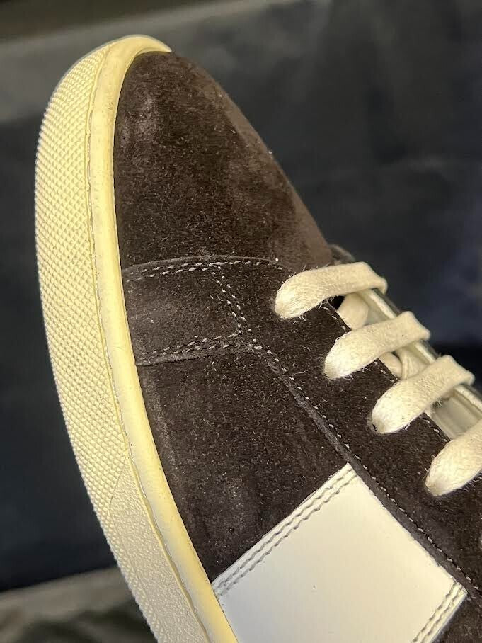 Saint Laurent SL/O2H High Top Sneakers Black and White Suede Size 39 (us 6) (view 13)