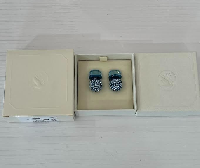 Swarovski Lucent Stud Earrings Pave Ball Blue Finish Crystals/pvd 5680693 (view 6)
