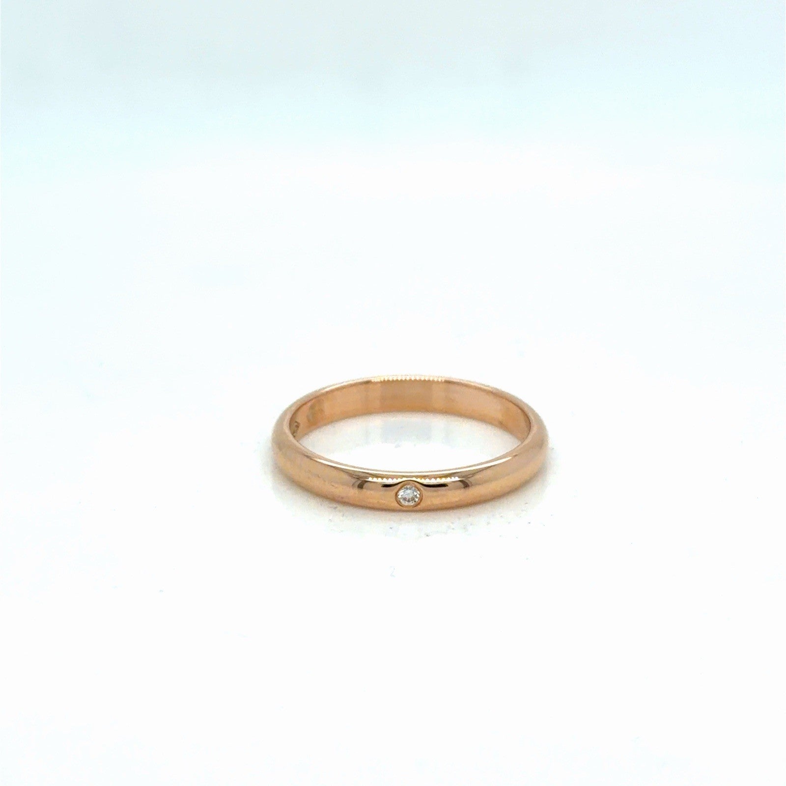 Cartier 1895 Wedding Band 2.6 mm, 1 diamond 18k Rose Gold 2.16g Size 49 (5) — Certified Authentic | San Diego Jewelry Buyers