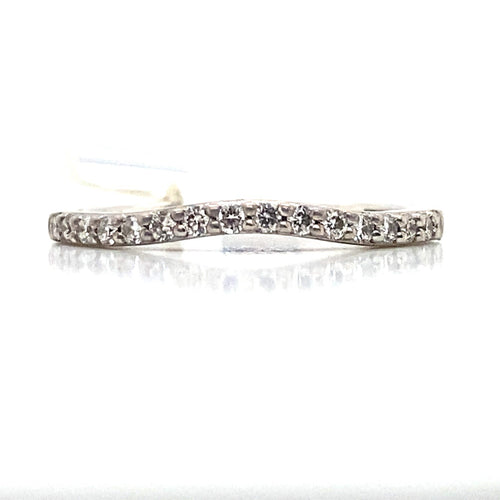 0.25tcw 14k White Gold A. Jaffe Diamond Wedding Band Ring Size 7 (view 1)
