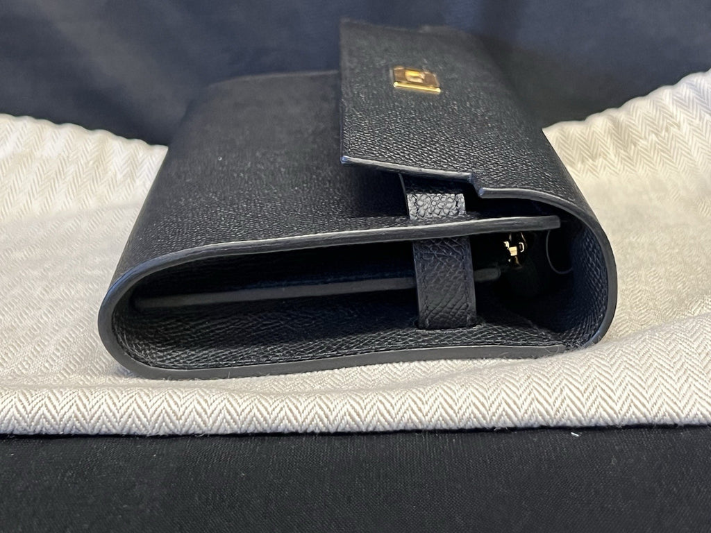 Hermes Black Epsom Kelly TO Go, Gold Hardwear, Removable Strap, Dust Bags, Box (view 17)