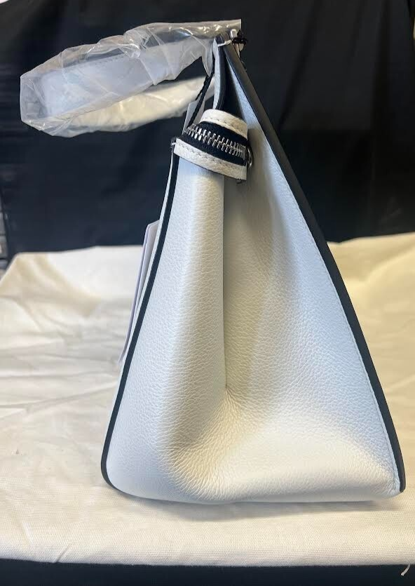 CELINE GRAINED CALFSKIN MEDIUM EDGE SHOULDER BAG WHITE W DUST BAG — view 3