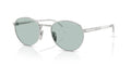 Prada Round Sunglasses PR B51S 1BC40N Acciaio Metal Frame Avio Chiaro Lens 145mm (view 1)