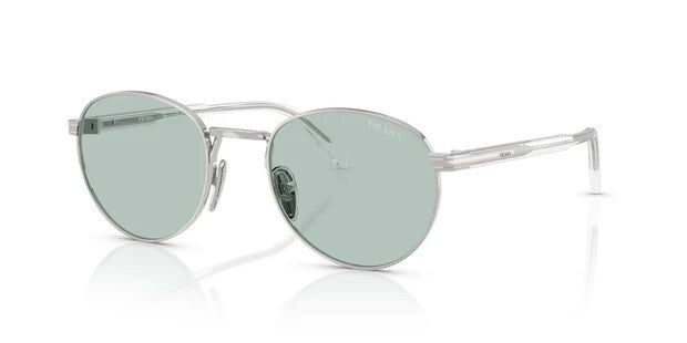 Prada Round Sunglasses PR B51S 1BC40N Acciaio Metal Frame Avio Chiaro Lens 145mm (view 1)