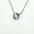 Tiffany & Co 18K WHITE GOLD necklace 1837 collection w/diamond 17in long & POUCH (view 1)