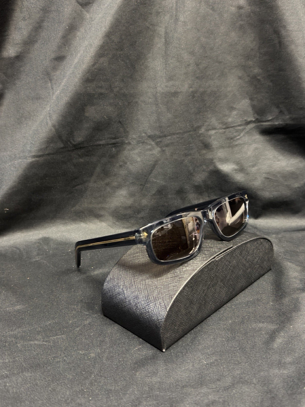 Prada sunglasses PR B11S Transparent ocean Brown Mirror Internal Grey (view 7)