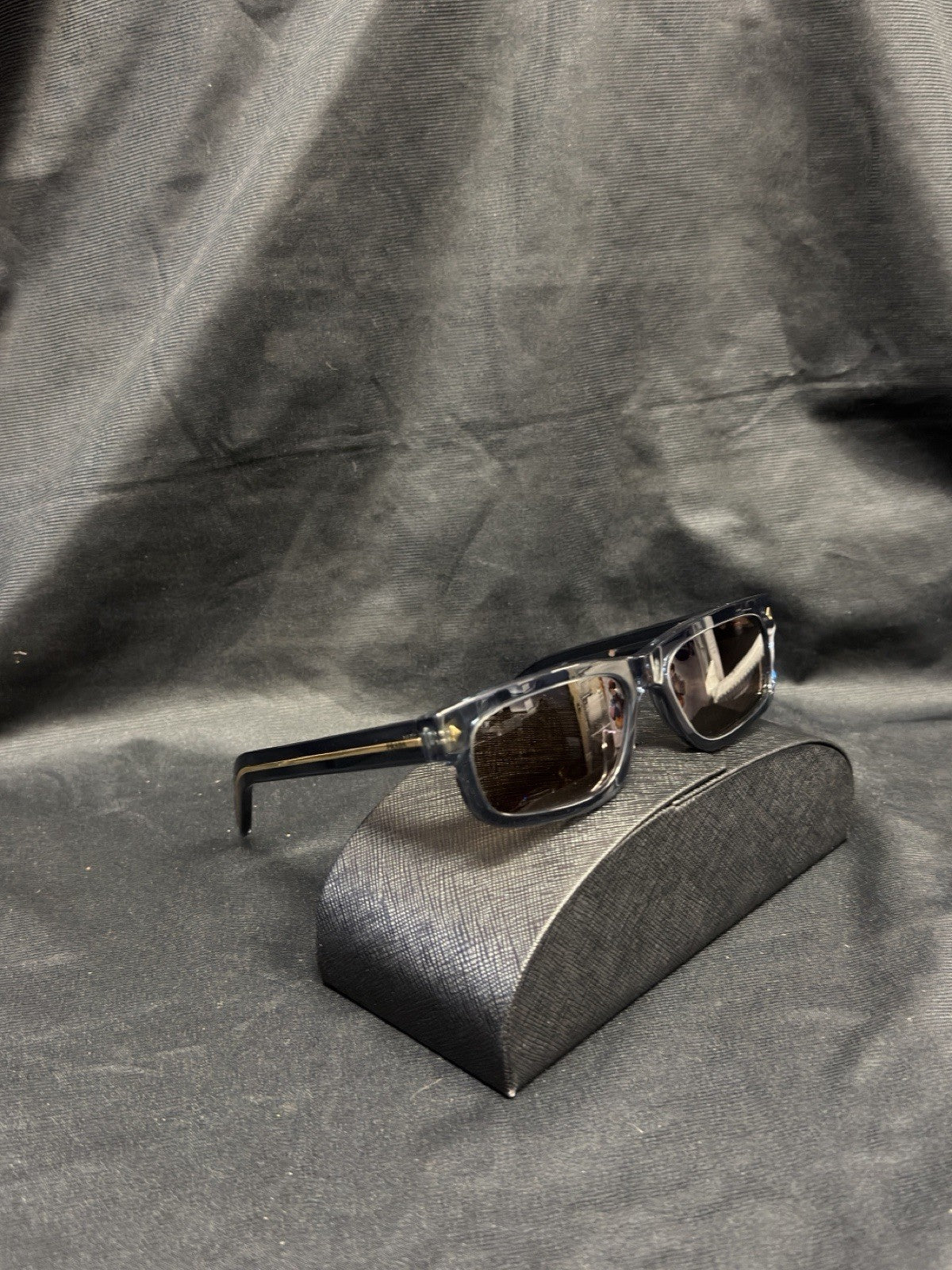 Prada sunglasses PR B11S Transparent ocean Brown Mirror Internal Grey (view 7)