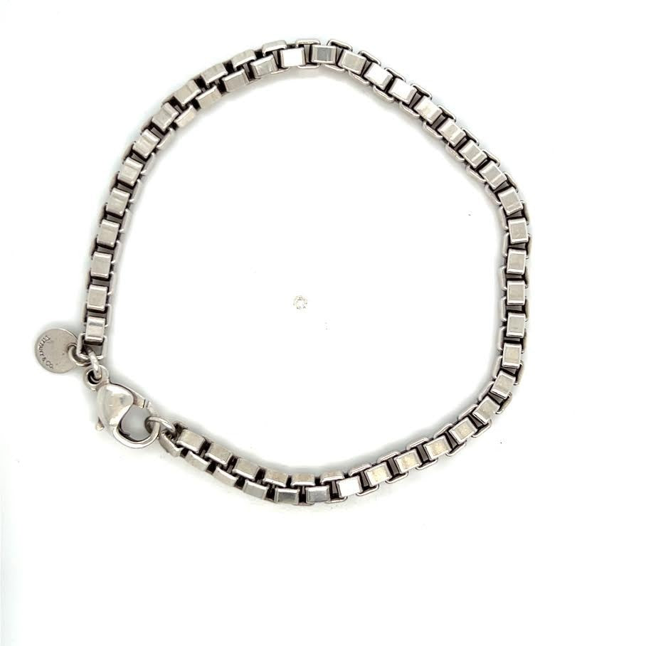Tiffany & Co. Venetian Link Chain Bracelet Sterling Silver 925 Medium - 7.5 in (view 8)