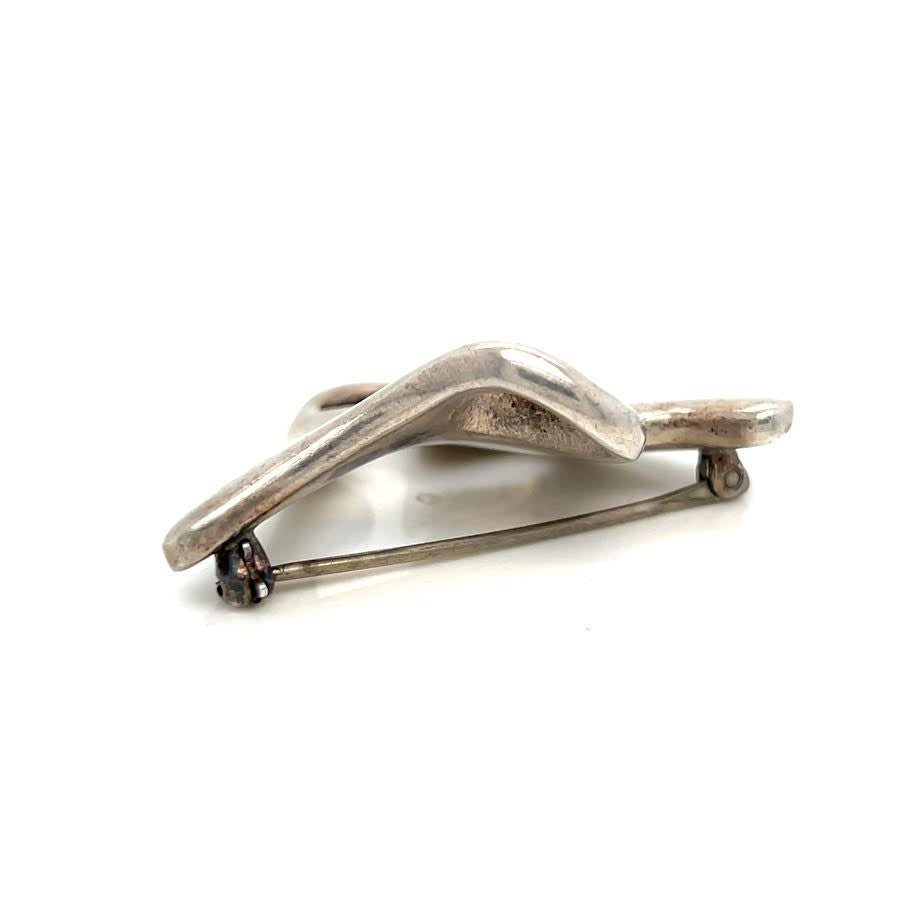 GEORG JENSEN AMOEBA BROOCH STERLING SILVER 925 VINTAGE DENMARK 322 STAMP — view 6