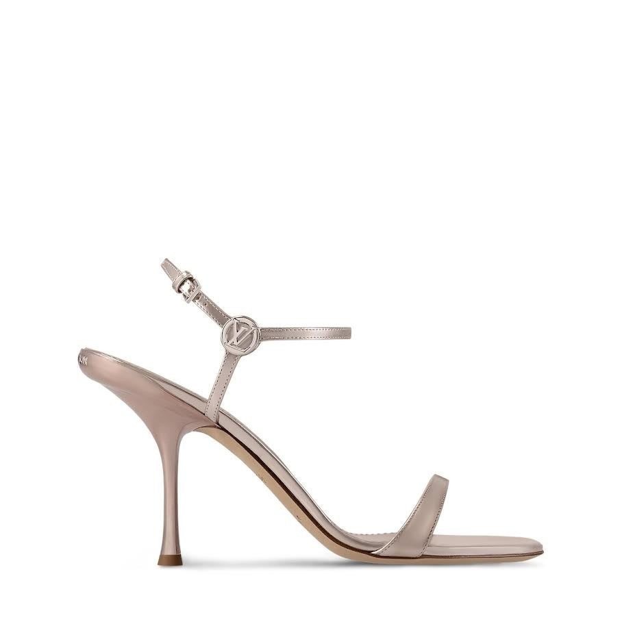 LOUIS VUITTON 6AM SANDAL SIZE 41 (US 11) 1AGWZ2 GOLD METALLIC LEATHER HEELS3