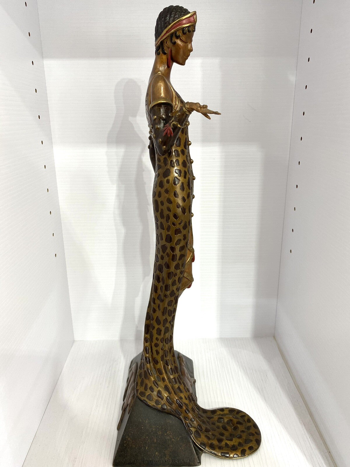 Erte Treasure in Bronze Julietta Bronze Sculpture Statue with paperwork (view 4)
