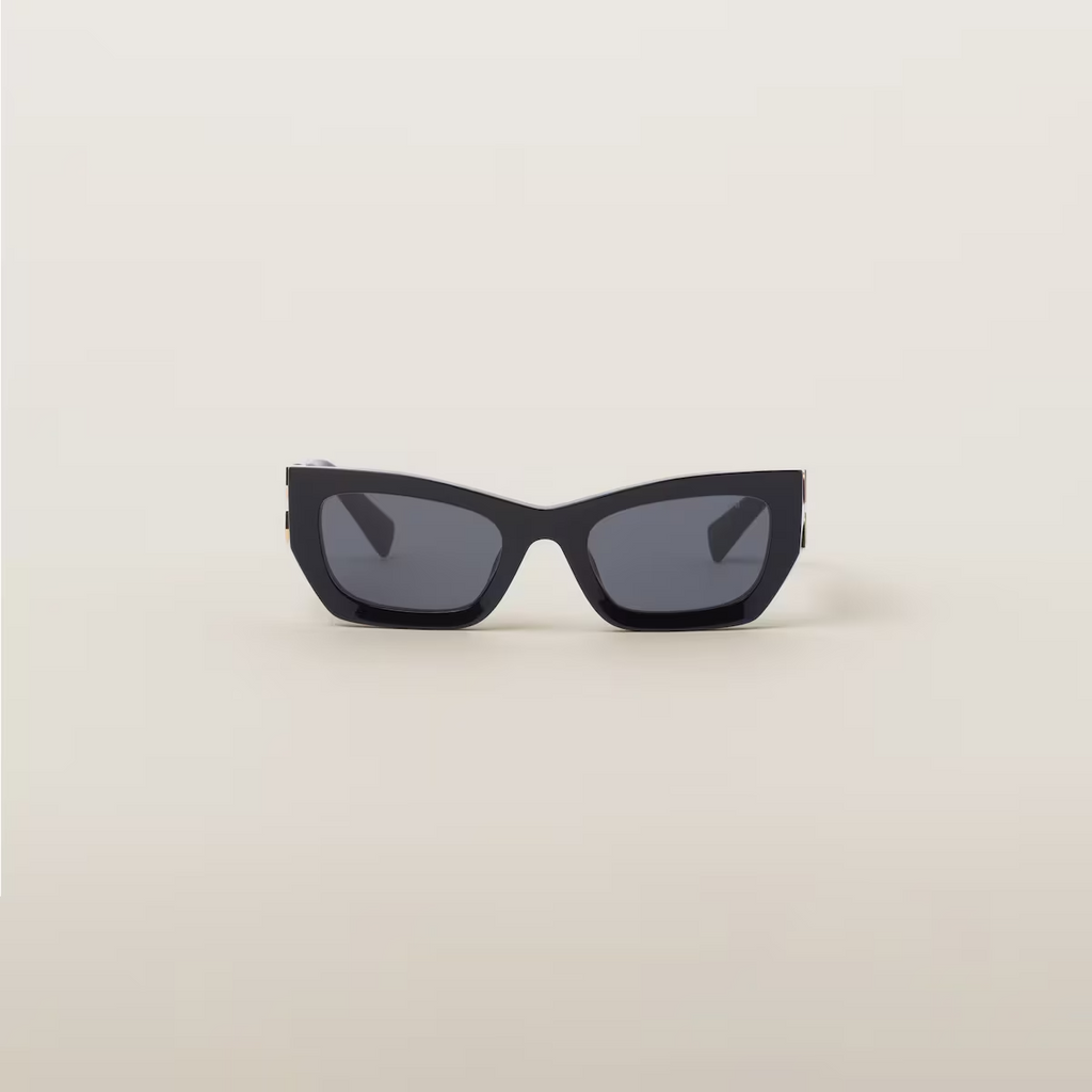 New Miu Miu Glimpse 09WS Black with Dark Grey Lenses Sunglasses (view 1)