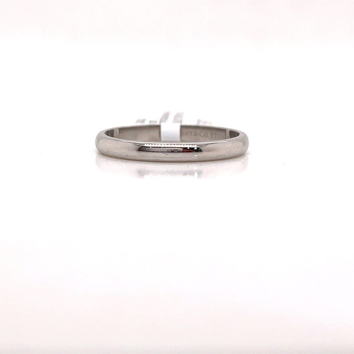 Tiffany & Co. Platinum 950 2mm Classic Band Ring Size 4.75 Retail $850 (view 1)