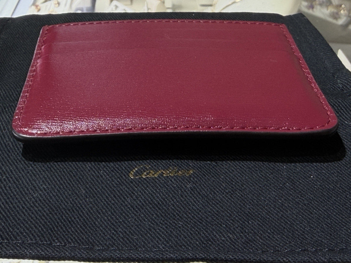 Cartier Panthere de Cartier Card Holder Red Wine Gold C Logo (view 6)