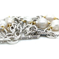 DAVID YURMAN PEARL CHAIN 36" NECKLACE GOLD AND SILVER — Certified Authentic | San Diego Jewelry Buyers