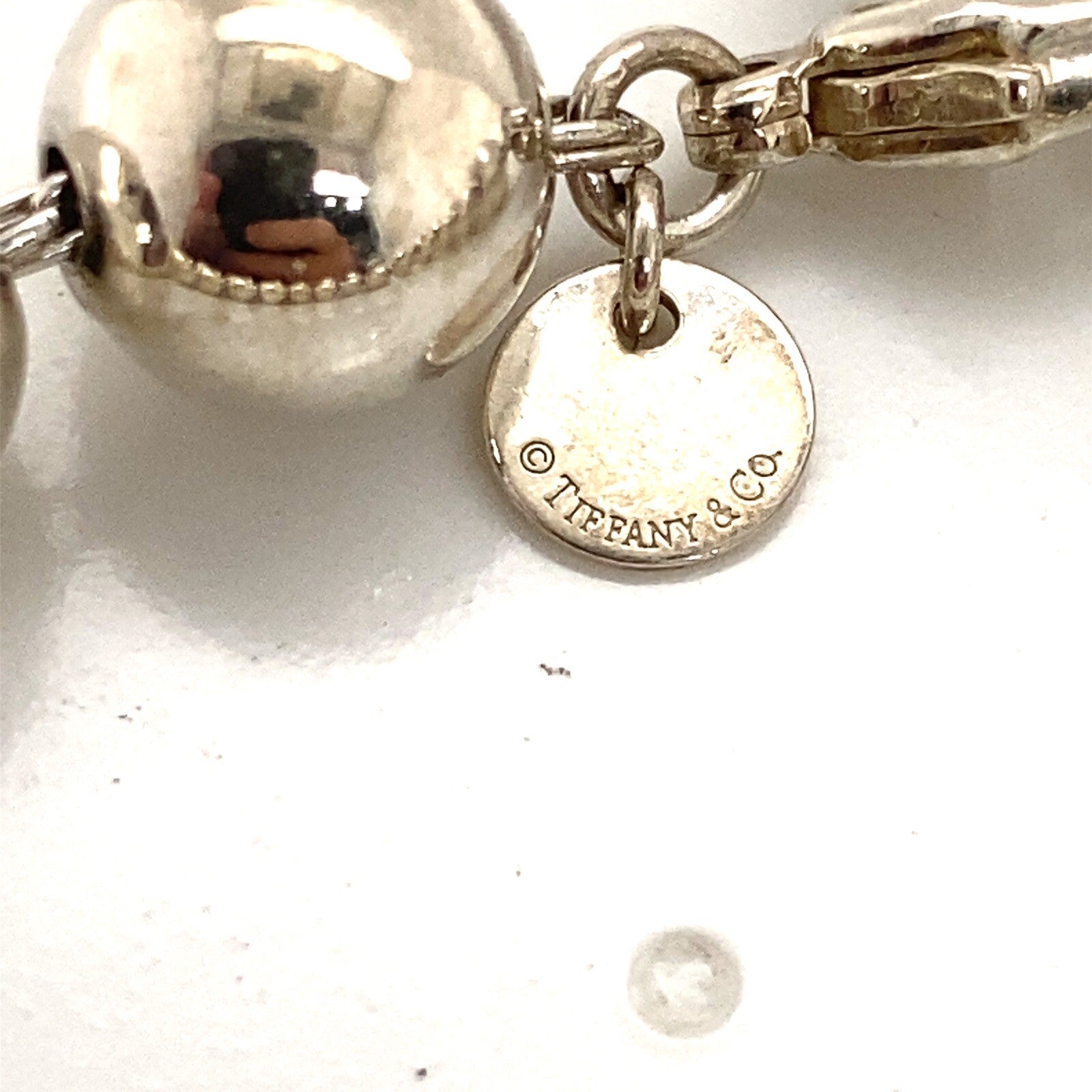 Tiffany & Co. Sterling Silver Graduating Bead Ball Necklace 16" — view 4