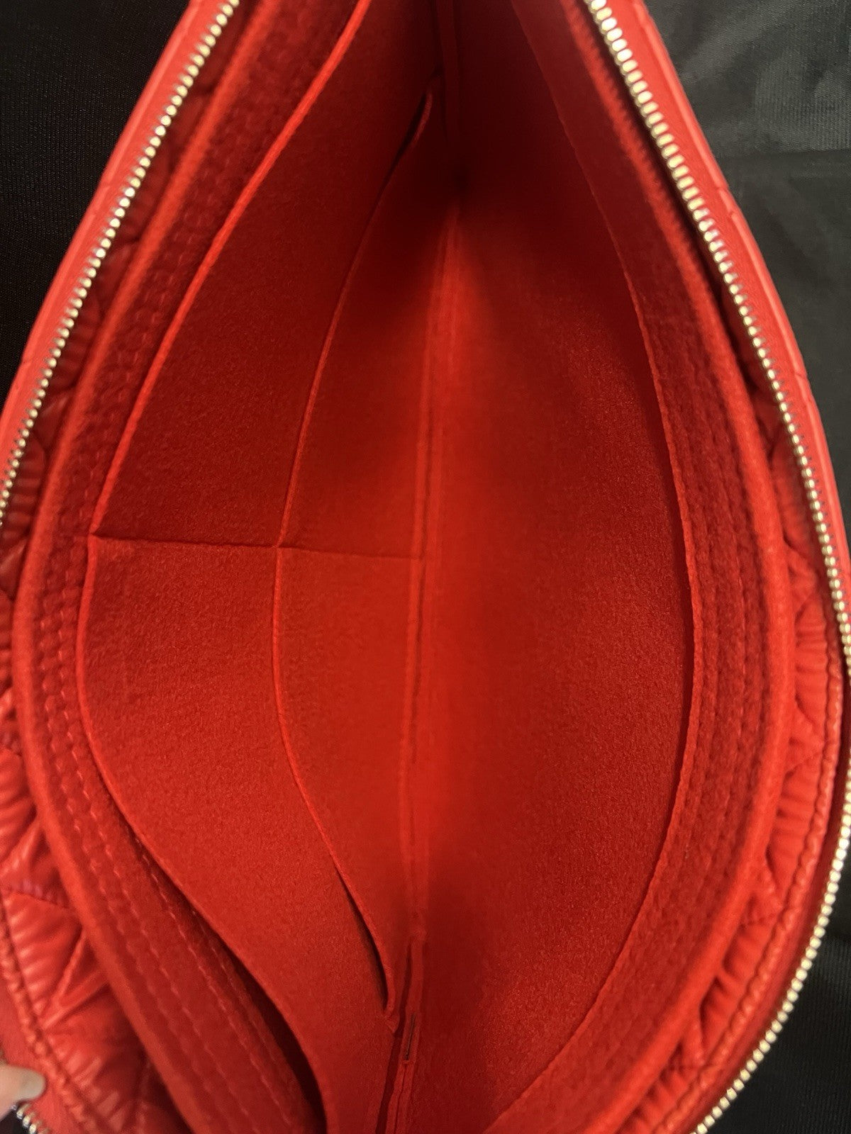 Chanel Large Clutch Pouch Red Leather with Organizer Insert and Dust Bag (view 8)