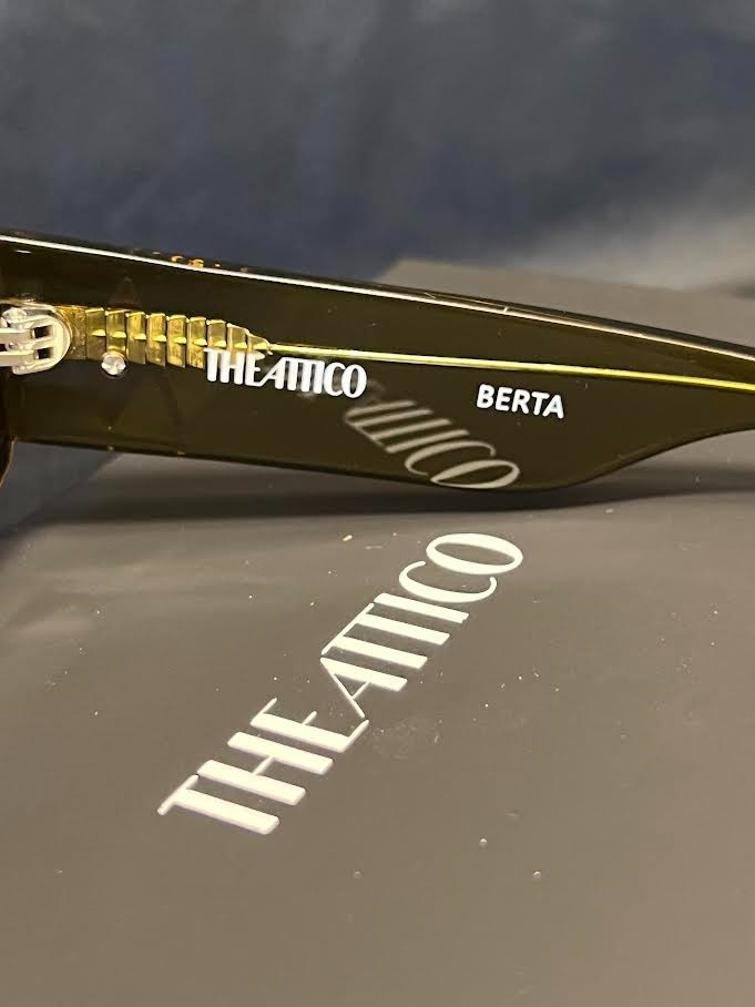 The Attico x Linda Farrow Berta Sunglasses Olive ATTICO38C12SUN 140mm 54-22 (view 7)