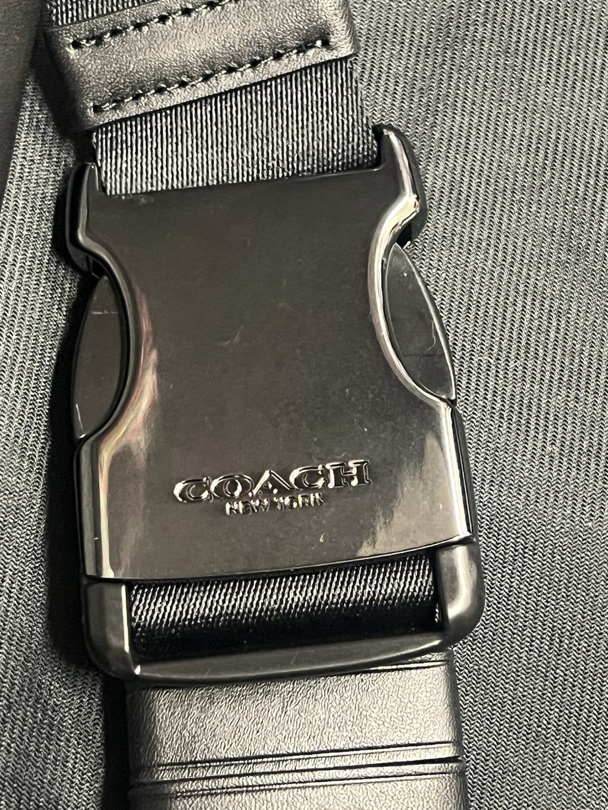 Coach Track Belt Bag C3765 Charcoal/grey/black Waist Bag Fanny Pack (view 12)