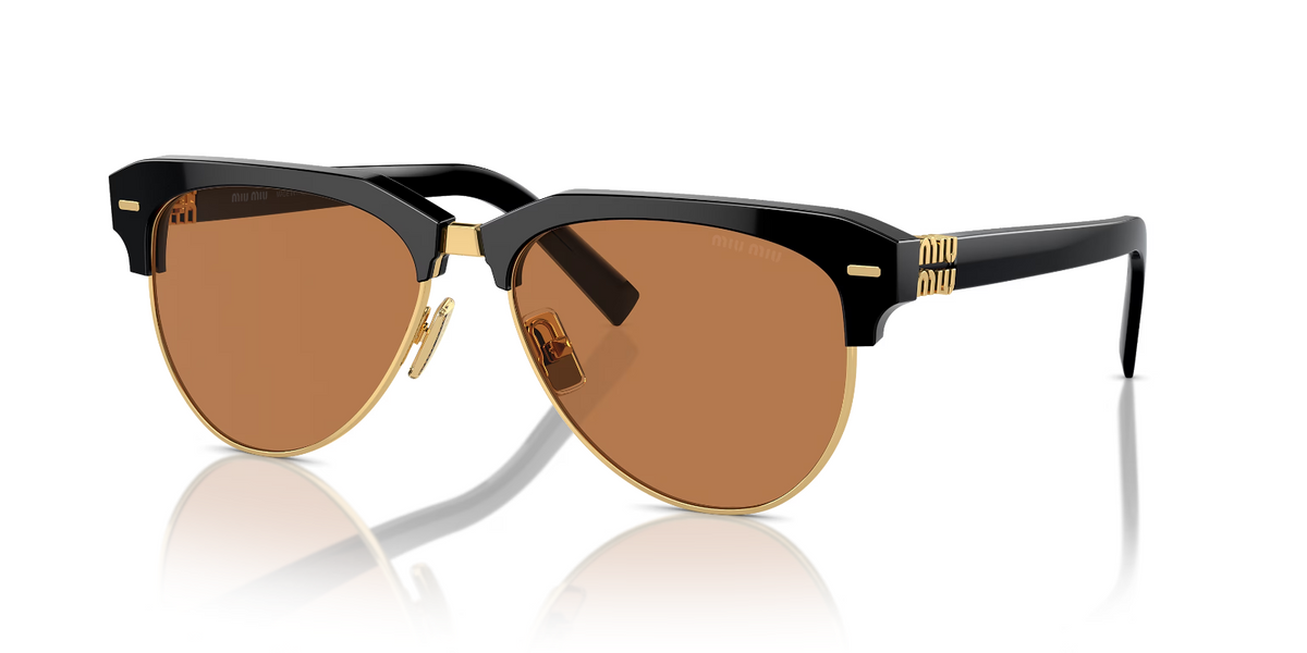 Miu Miu Sunglasses Mu 09zs Black Brown 1AB2Z1 57-16 (view 2)