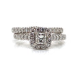1.11ctw Neil Lane 14k White Gold Diamond Engagement Ring Wedding Band Set 6.25 (view 1)
