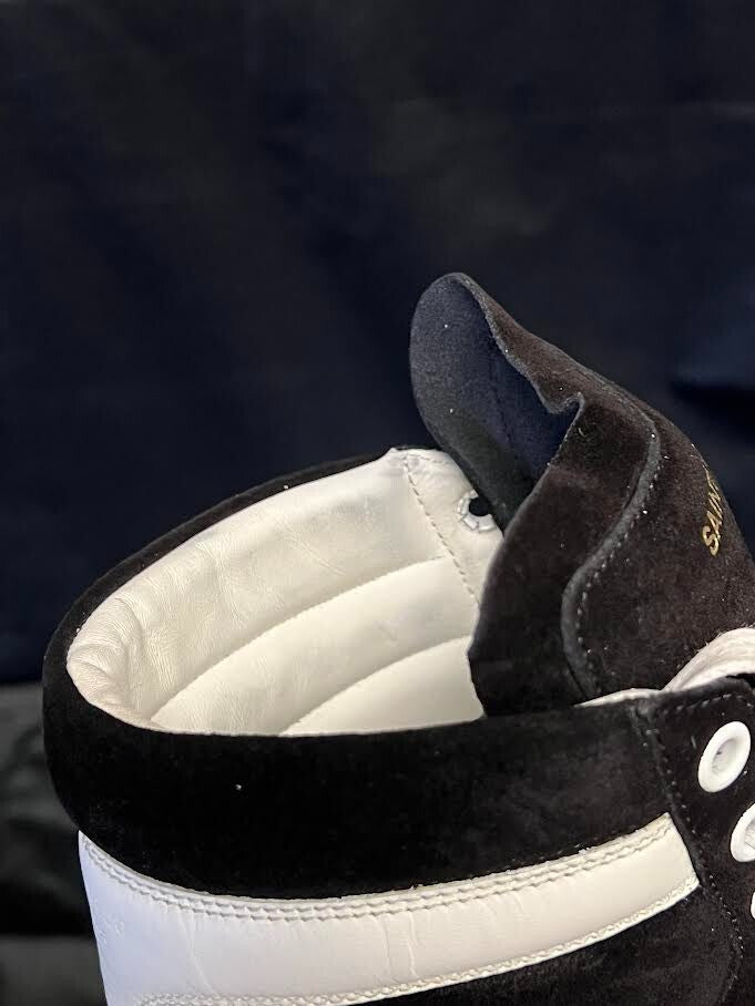 Saint Laurent SL/O2H High Top Sneakers Black and White Suede Size 39 (us 6) (view 17)