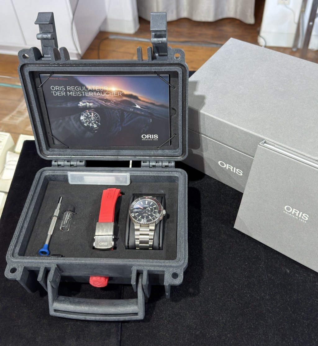 Oris Aquis 749 7734 71 54- Set Meistertaucher Titanium 43.5 mm with Box & Manual — view 4