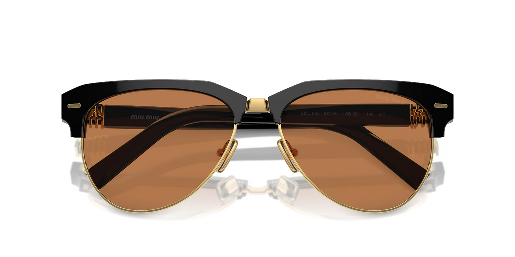 Miu Miu Sunglasses Mu 09zs Black Brown 1AB2Z1 57-16 (view 5)