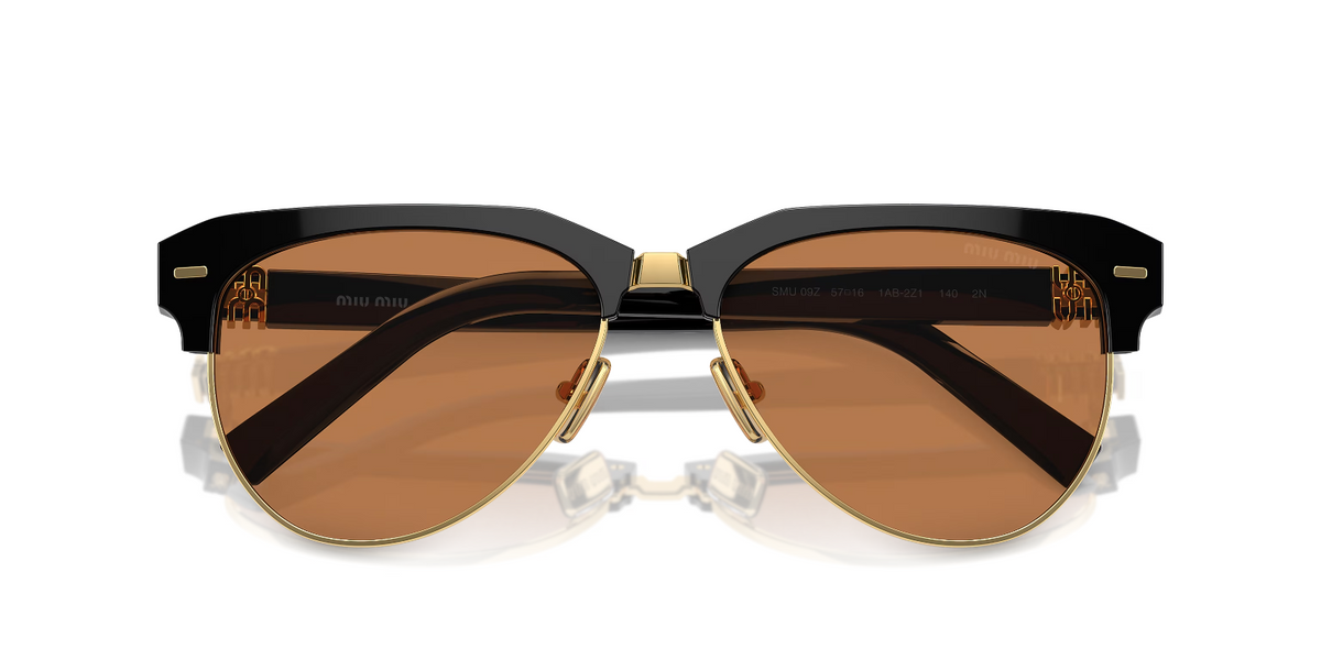 Miu Miu Sunglasses Mu 09zs Black Brown 1AB2Z1 57-16 (view 5)