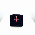 10K Yellow Gold Ruby Cross Pendant, 1.75g