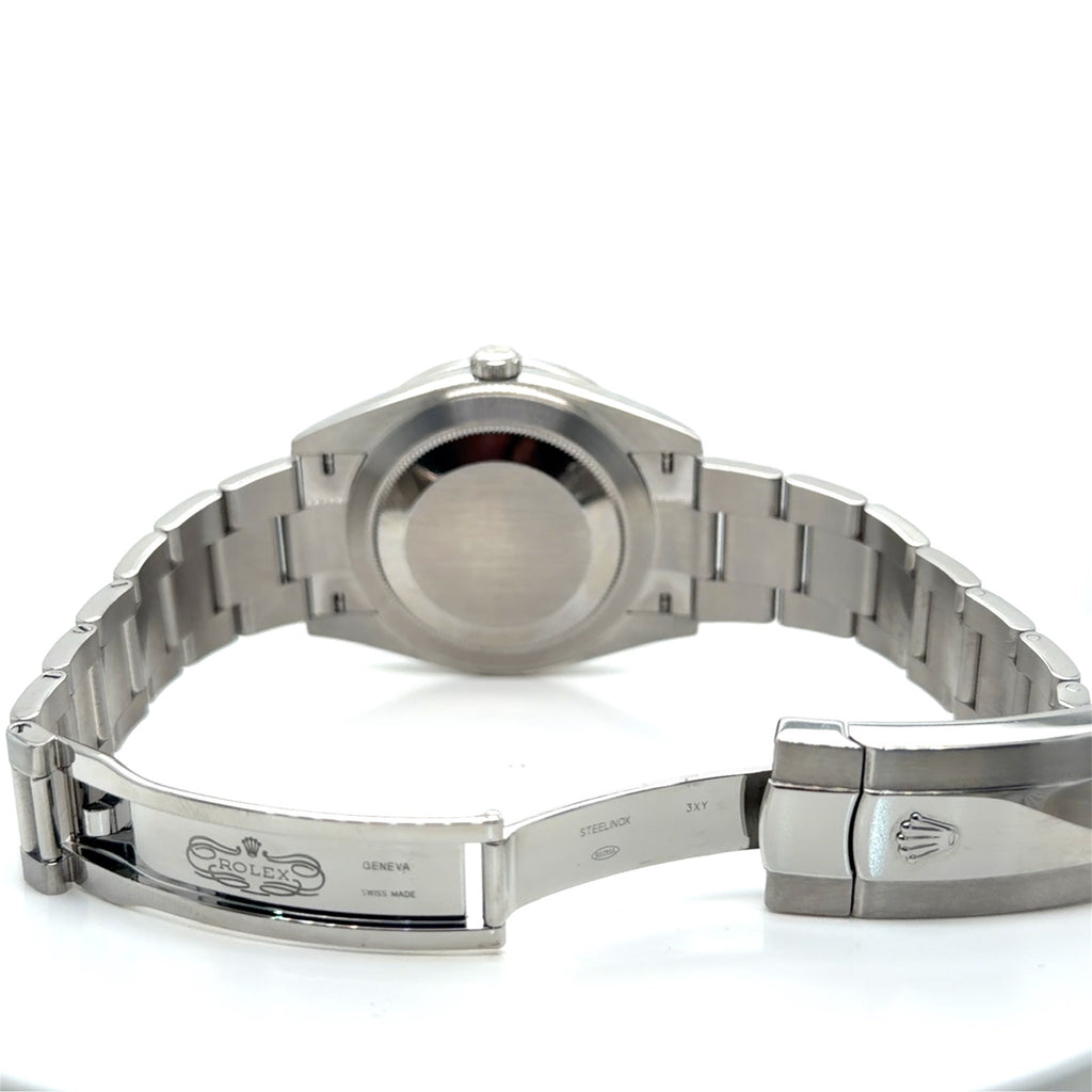 Rolex Datejust 41 Stainless Steel Black Dial Rainbow Bezel Ref 126300 (view 7)