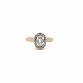 18K Rose Gold Oval Diamond Halo Engagement Ring 1.46 ctw GIA (view 1)