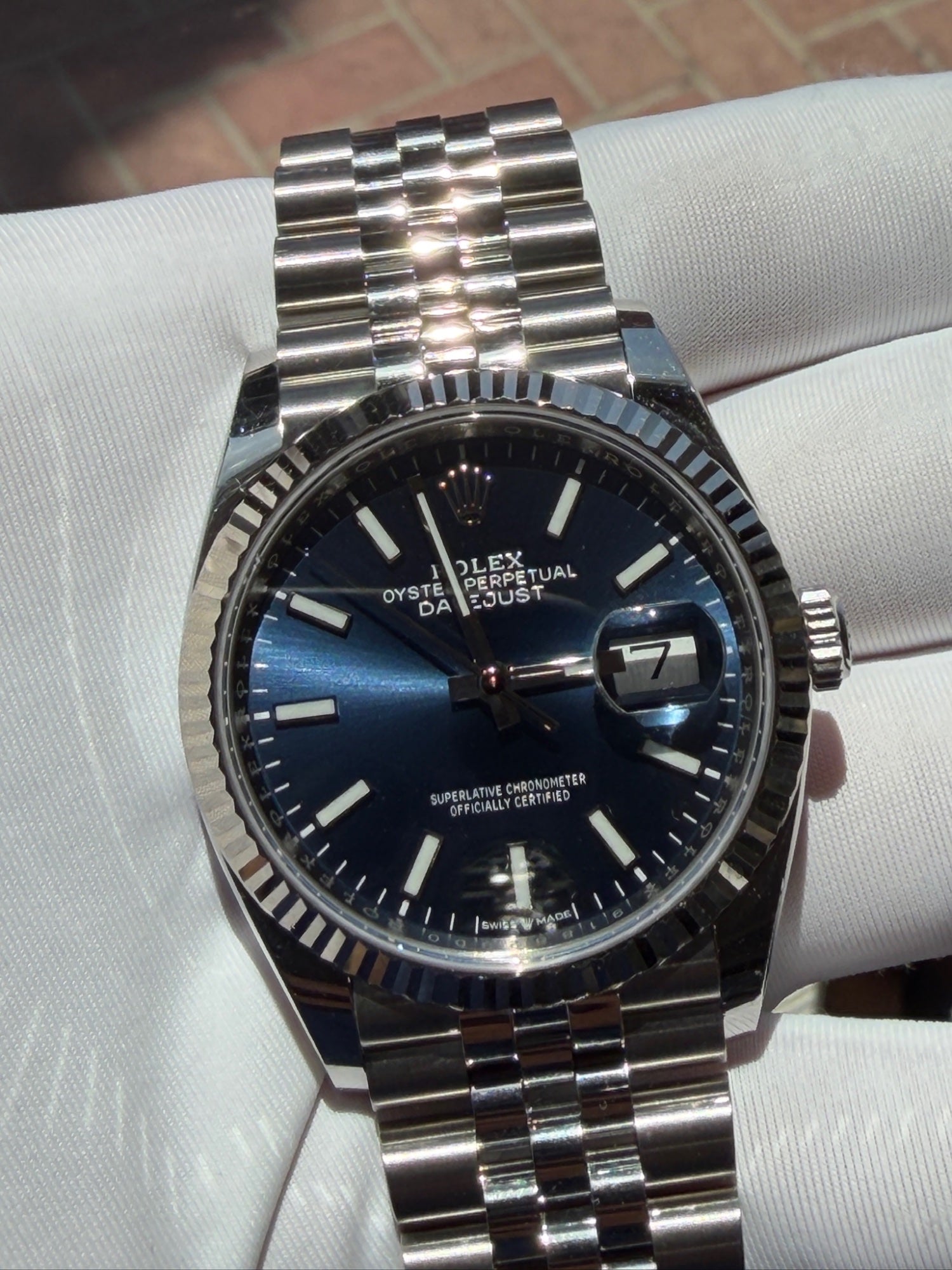 Rolex Datejust 36 Stainless Steel Blue Dial Jubilee Ref 126234