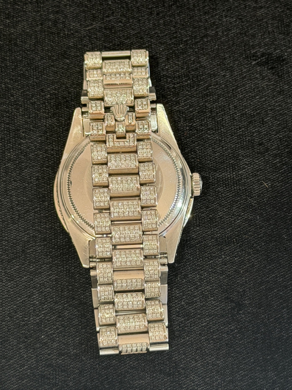 Rolex Datejust 36 Ref. 1600 Steel Aftermarket Diamond Pave Dial & Bezel (view 7)