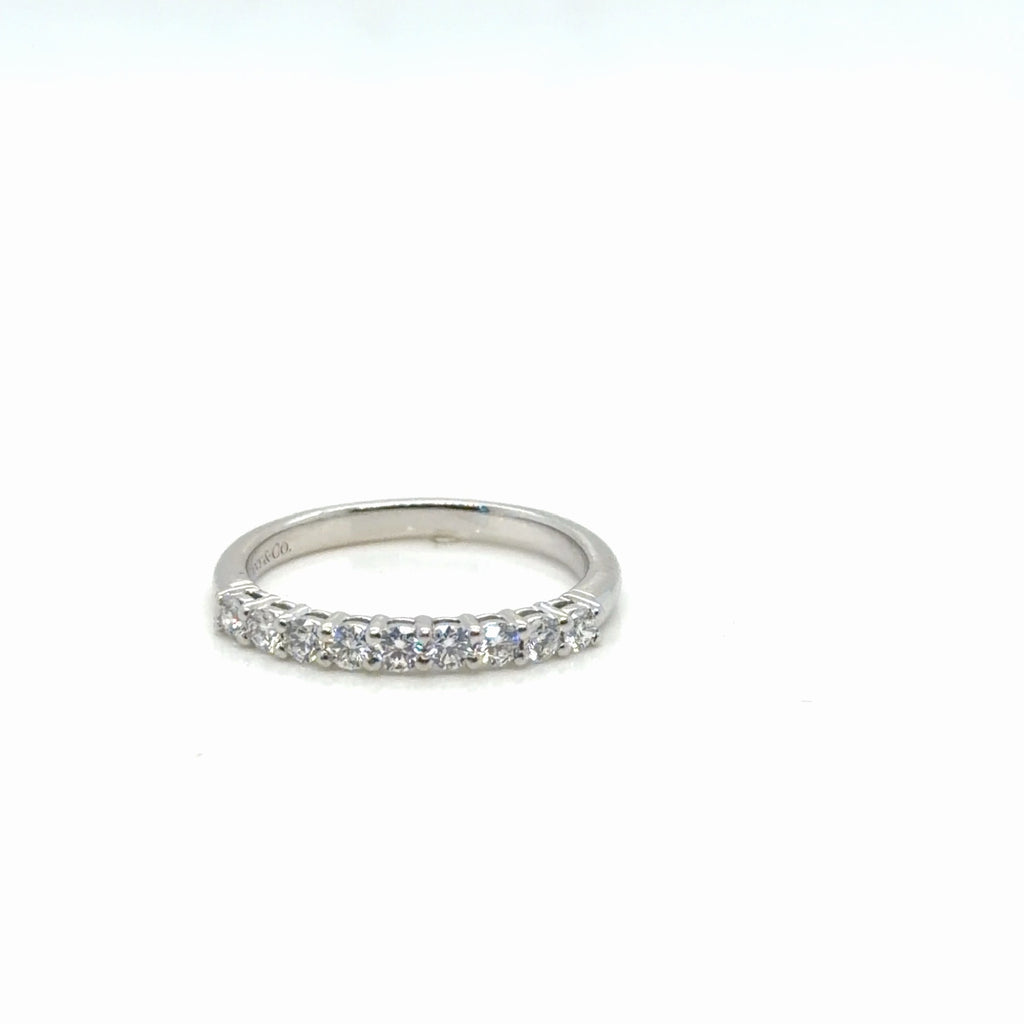 Tiffany & Co. Forever Platinum Diamond Half Band Ring 0.27 ctw Sz 4 (view 5)
