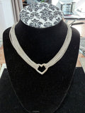Tiffany & Co. Sterling Silver Multi-Strand Heart Toggle Necklace 16"