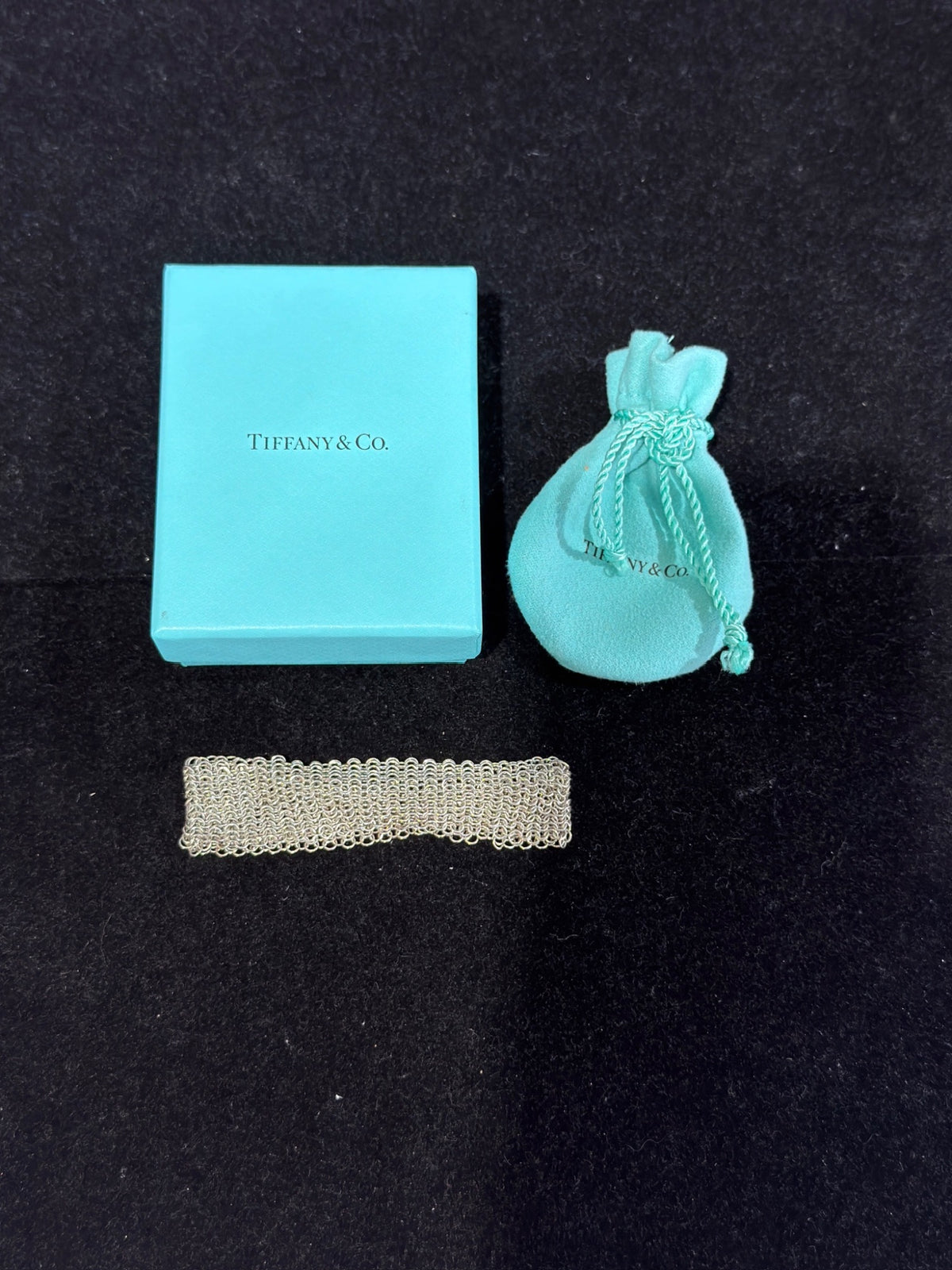 Tiffany & Co. Elsa Peretti Sterling Silver Mesh Bracelet, Size Medium (view 2)
