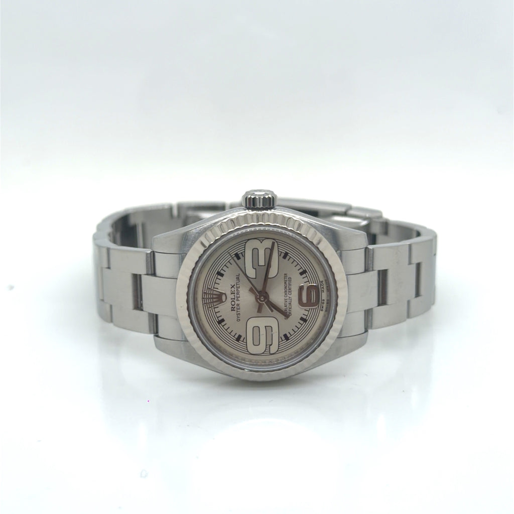 Rolex Oyster Perpetual 26 Ref 176234 Steel & White Gold Silver Dial (view 7)
