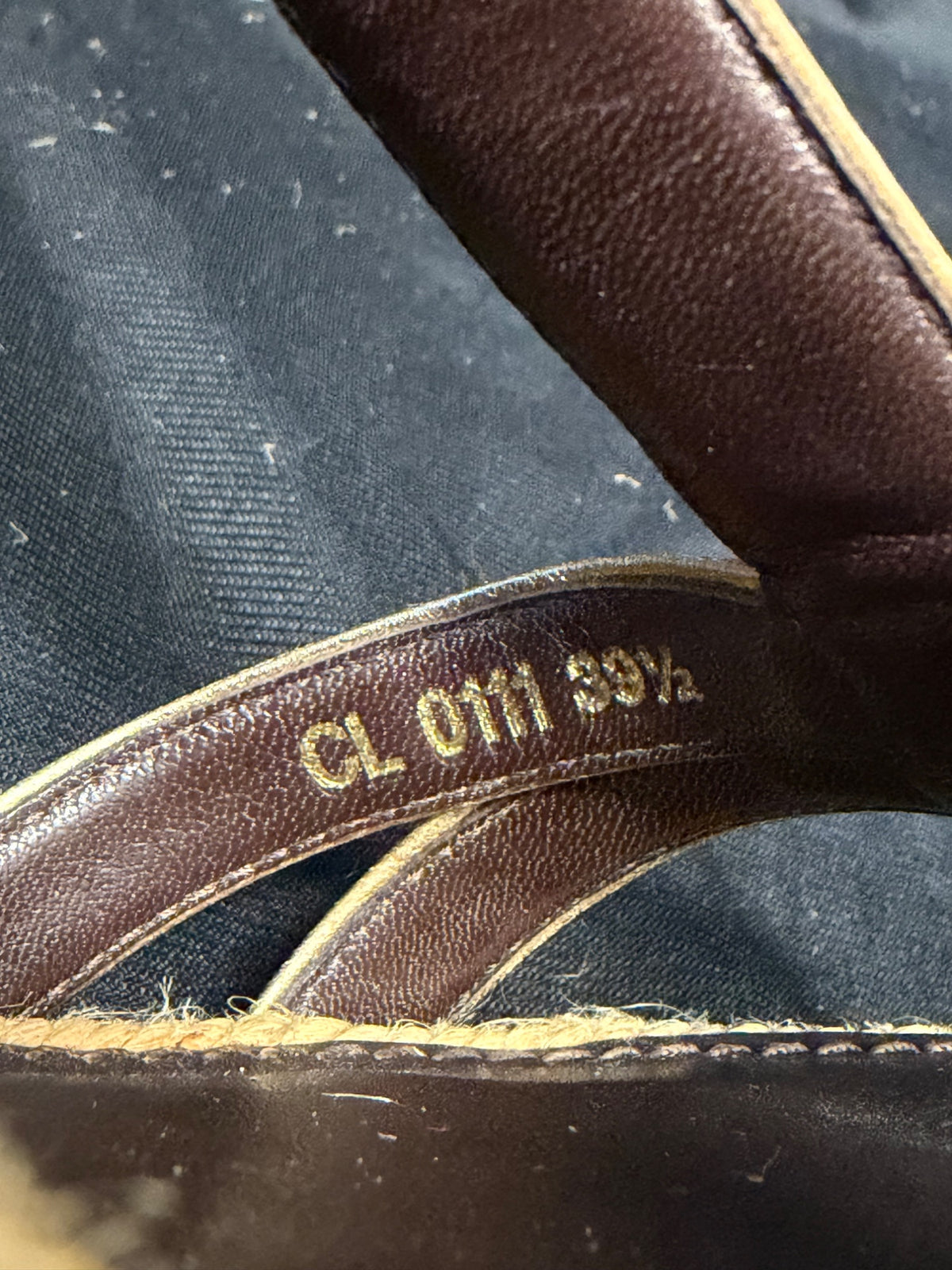 Louis Vuitton Monogram Espadrille Wedge Sandals Gold EU 39.5 (view 11)