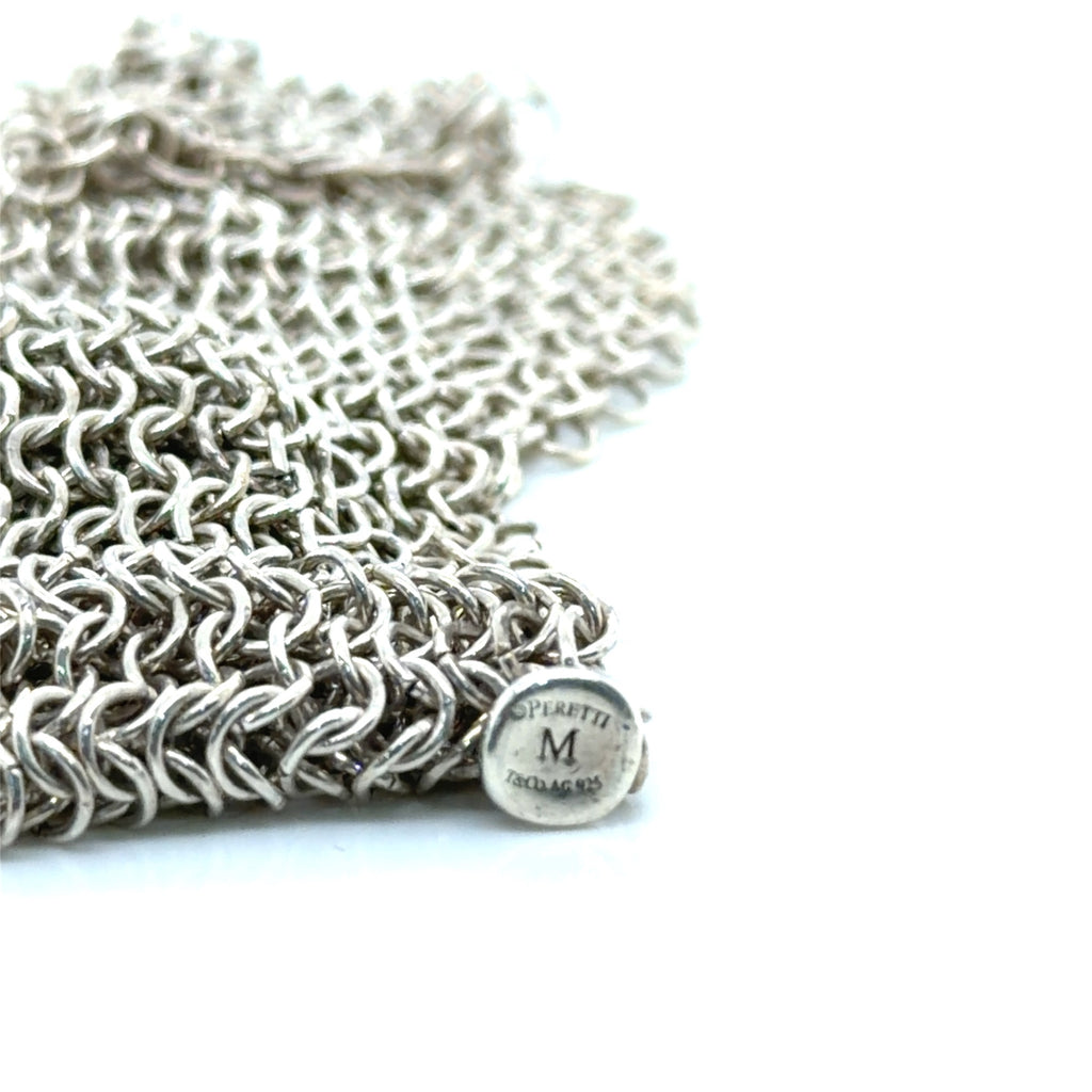 Tiffany & Co. Elsa Peretti Sterling Silver Mesh Bracelet, Size Medium (view 5)