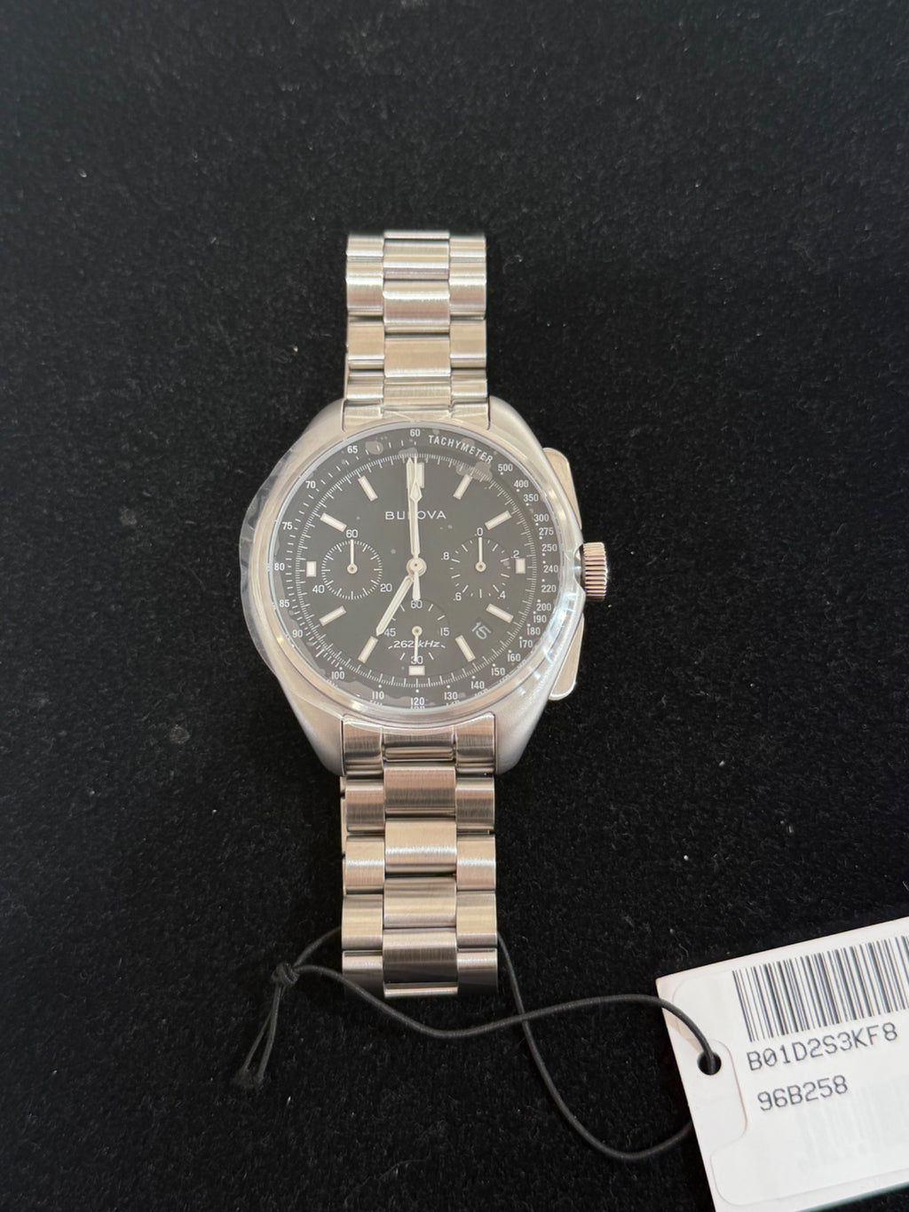 Bulova Lunar Pilot Chronograph 96B258 Steel Black Dial 45mm New (view 2)