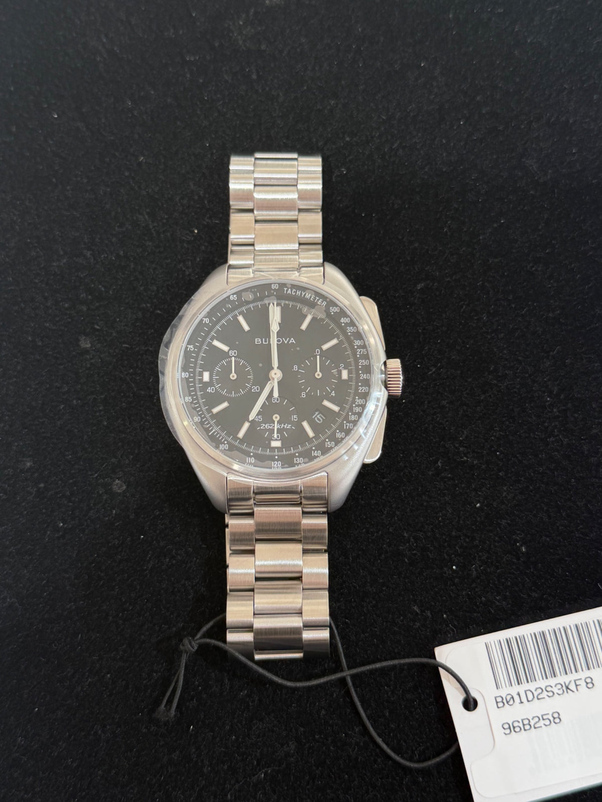 Bulova Lunar Pilot Chronograph 96B258 Steel Black Dial 45mm New (view 2)