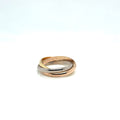 Cartier Trinity 18K Tri-Color Gold Rolling Band Ring Size 8